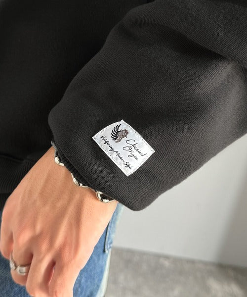 【Classical Origin】肖像画裏起毛スウェット/Face Art Fleece Sweatshirt ao1330042