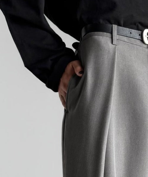 【Classical Origin】「袴型立体シルエット。」インタックワイドフレアスラックス/In-Tuck Design Wide Flared Pants co1150055