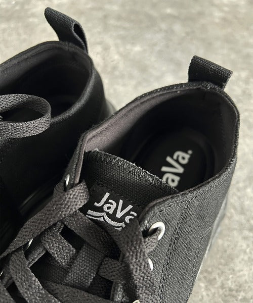《JaVaコラボ》履くだけスタイルアップ!厚底キャンパスローカットスニーカー jv1129016