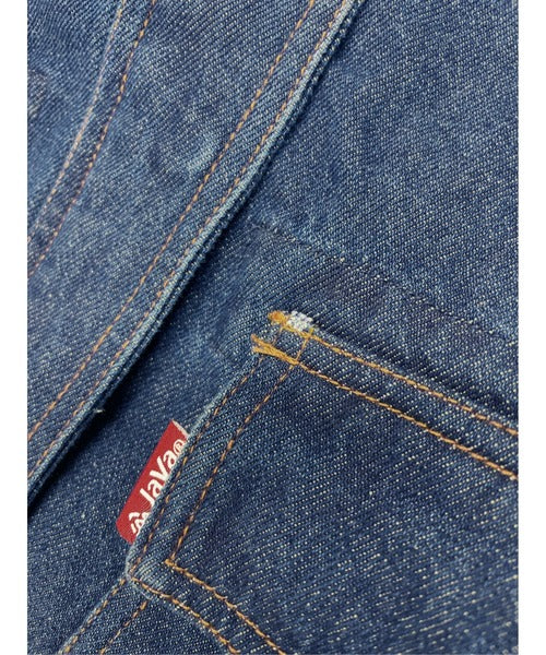 《JaVa ジャバコラボ》進化した大人のデニムアウター。 襟ベルト付きデニムブルゾン jv1260156
