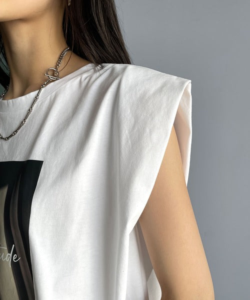 シンプルなのに着映える!お花フォトプリントシルケット加工フレンチスリーブTシャツ ce1020197