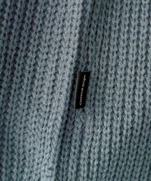 【Classical Origin】「究極スタンダード」畔編みオーバーサイズクルーネックセーター /Oversized Ribbed Knit Crew Neck Sweater co0780012