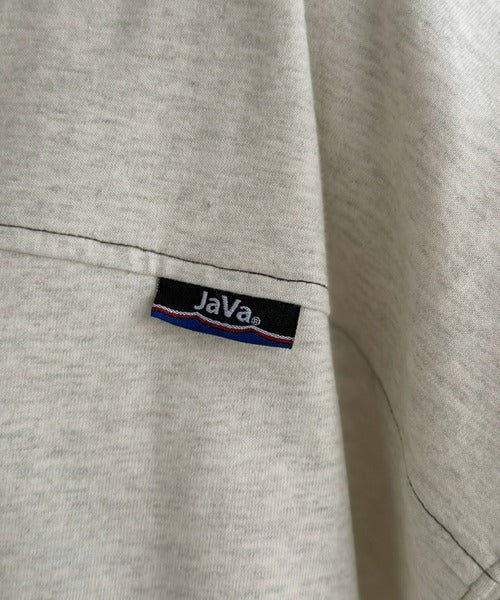 《JaVaジャバ コラボ》シンプルスタイルを格上げ。綿100%配色ステッチオーバーサイズラガーシャツ(長袖) jv1050385