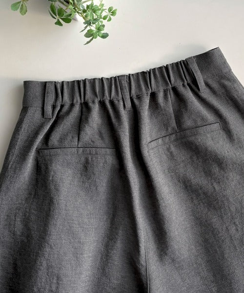【Classical Evon】歩く姿も、様になる。リネンライクインタックコクーンパンツ(セットアップ可) ev1070205