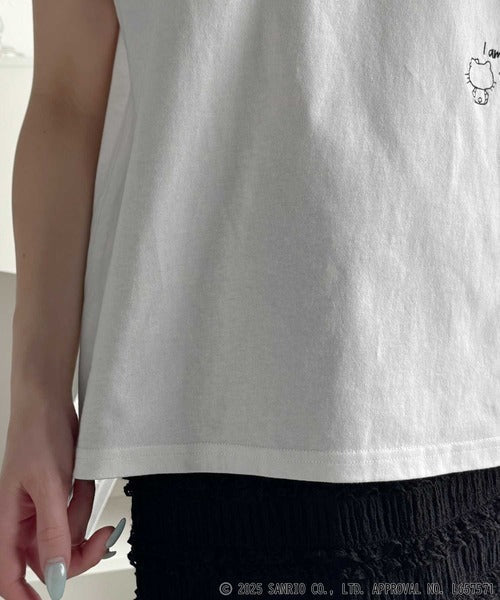 【Sanrio characters/サンリオキャラクターズ】綿100%!かわいい魅力サンリオキャラクターズ刺繍半袖Tシャツ ce1330035
