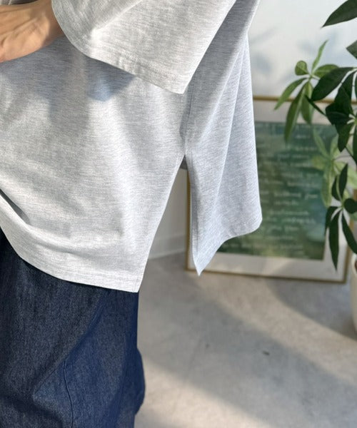 《JaVaジャバコラボ》大人のこなれ感漂う。 綿100%ビッグポケットオーバーサイズTシャツ(半袖) jv1260540