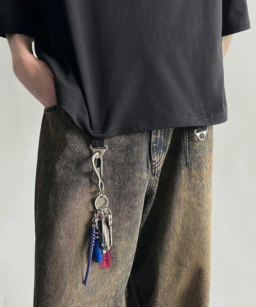 Belt Design Transformable Cropped T-Shirt/脱着式ベルトデザインショート丈Tシャツ co1150015