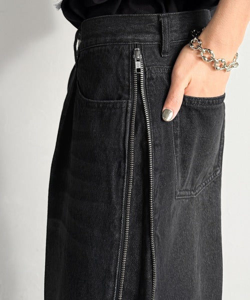 Vintage Washed Side-Zip Denim/サイドジップ綿100%ヴィンテージウォッシュプデニム co1150002
