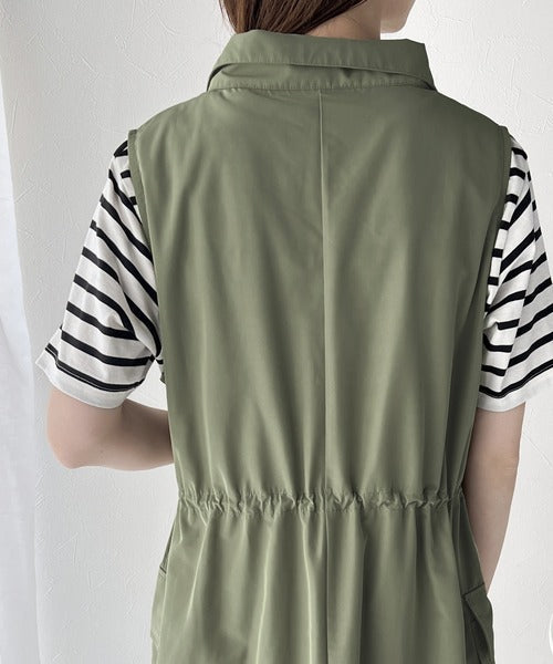 《Javaジャバコラボ》大人の高見えitem。ハーフジップドロストワンピース jv0940181