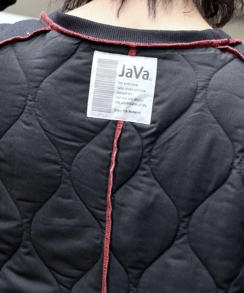 《Java ジャバコラボ》ユニセックス2wayリバーシブル裏起毛×キルティング切替プルオーバー jm1050102