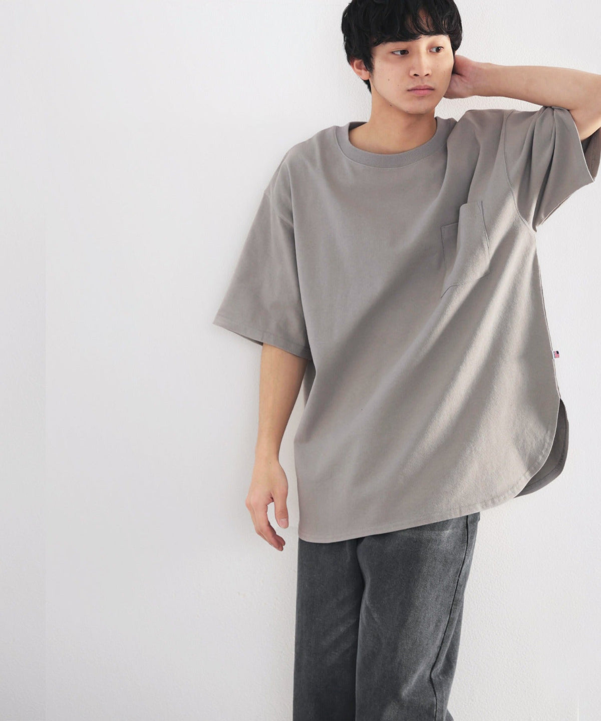 【sustaina+】【family+】綿100%USAコットン オーバーサイズTシャツ ce0960015