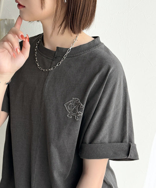 《JaVaジャバコラボ》綿100％!こだわり満載の自信アイテム☆切替BODYロゴTシャツ（半袖） jv1330014
