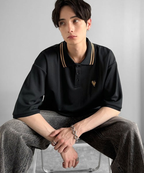 「洗練を纏う、上質な日常。」刺繍入りハイクオリティダブルフェイス素材ポロシャツ／Embroidered High-Quality Double Face Polo co1150026