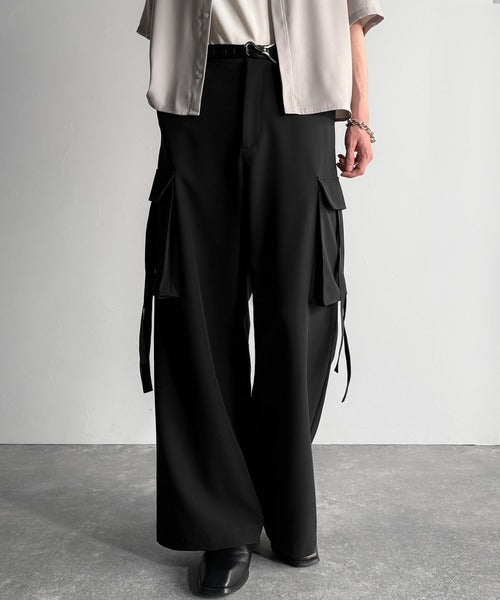 Big Pocket Parachute Wide Trousers／ビッグポケット付パラシュートワイドスラックス co1150004