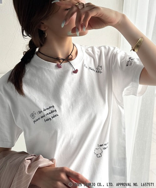 【Sanrio characters/サンリオキャラクターズ】綿100％!かわいい魅力サンリオキャラクターズ刺繍半袖Tシャツ ce1330035