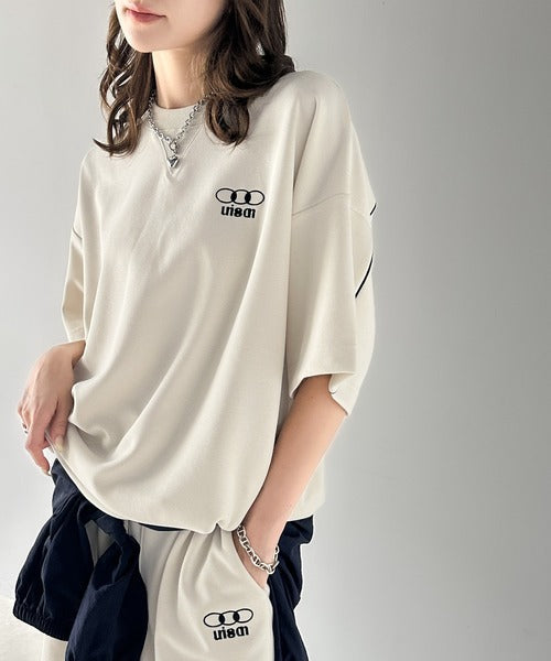 大人スポーティー。パイピングダンボールオーバTシャツ(セットアップ可能) sp1050176