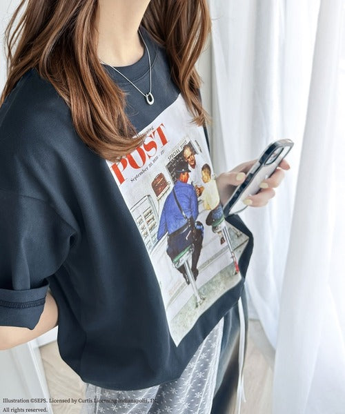 『THE SATURDAY EVENING POST』×クラシカルエルフ 別注グラフィックTシャツ【Runaway】 ce1260278