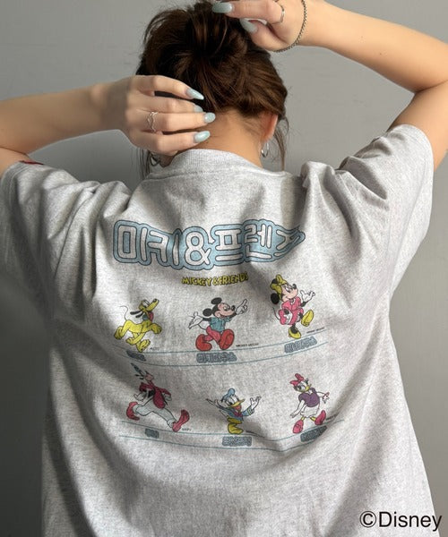 韓国風が今っぽい。ディズニーキャラクターデザイン半袖Tシャツ ce1330036