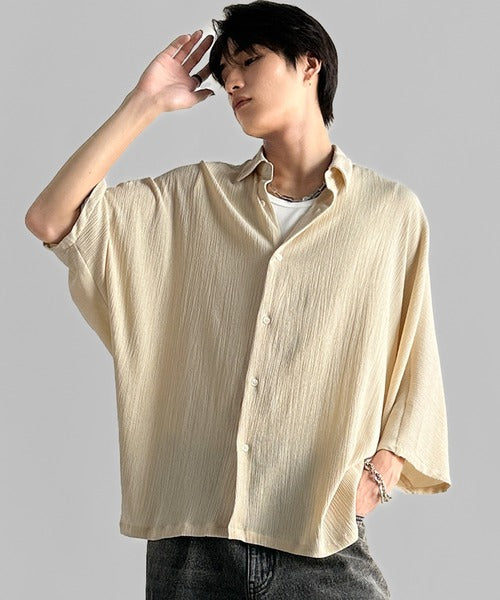 Wrinklefinish Dolman Sleeve Shirt／リンクル加工ドレープドルマンシャツ co1150009