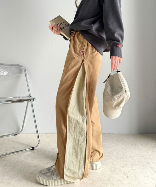 《Javaジャバコラボ》スポーティー＆スタイリッシュ。サイドジップ配色シャカシャカパンツ jv1260316