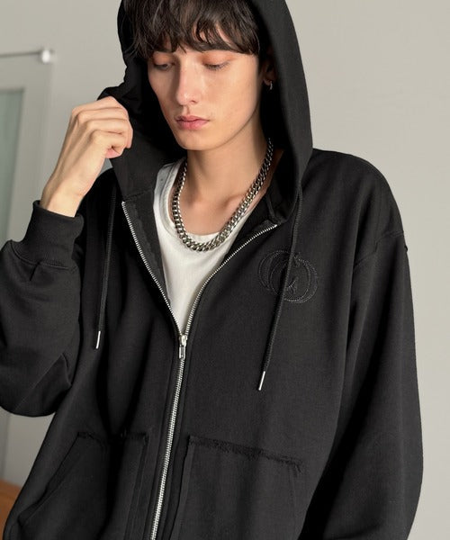 【Classical Origin】Appliqu Detail Full-Zip Hoodie／アップリケデザインフルジップパーカー co1150045
