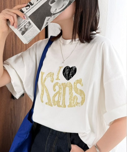《JaVaジャバコラボ》大人カジュアルにちょうどいい。綿100％ ヴィンテージ風ハートTシャツ jv1050369