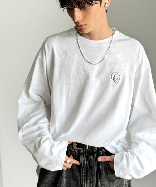【Classical Origin】「1枚でキマる」。Dart Stitching Oversized T-Shirt／綿100％ダーツ切り替えオーバーサイズTシャツ（長袖） co1150037