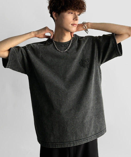 Snow Powder Washed 100% Cotton Vintage T-Shirt／スノーウォッシュ加工ヴィンテージ綿100％Tシャツ co1150019