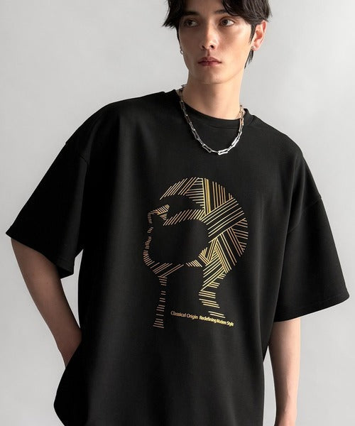 「視線を独り占め。」フェイスグラフィックオーバーサイズTシャツ／Face Graphic Oversized Double-Knit T-Shirt co1010006