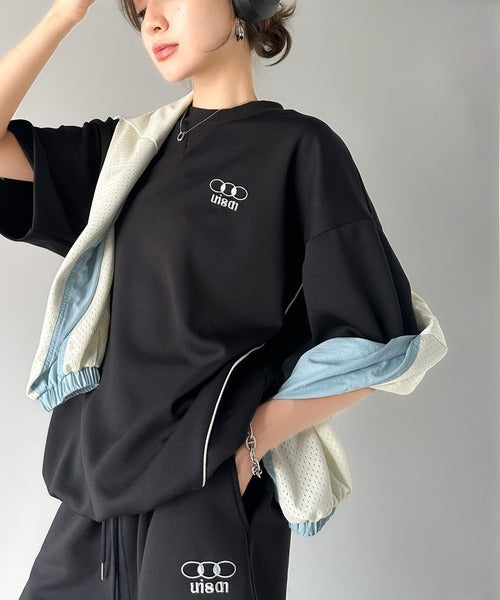 大人スポーティー。パイピングダンボールオーバTシャツ(セットアップ可能) sp1050176