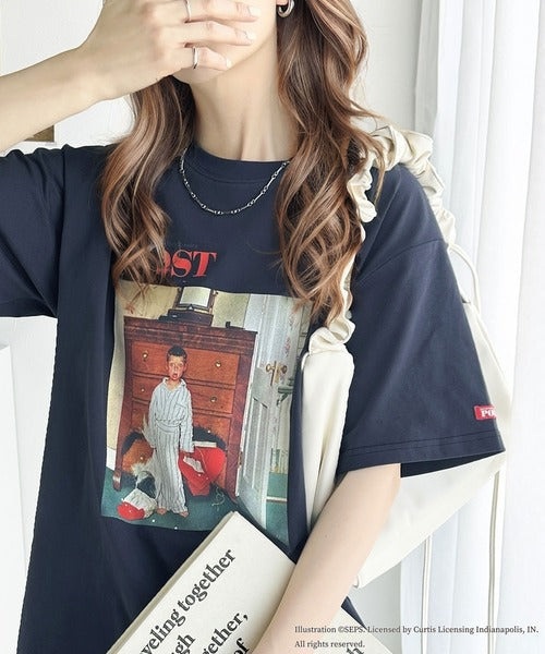 『THE SATURDAY EVENING POST』×クラシカルエルフ 別注グラフィックTシャツ 【Truth about Santa or Discover】 ce1260282