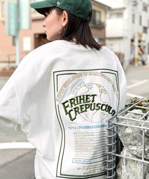 《JaVaジャバコラボ》背中で語る。綿100％バックグラフィック刺繍Tシャツ（半袖） jv1050357