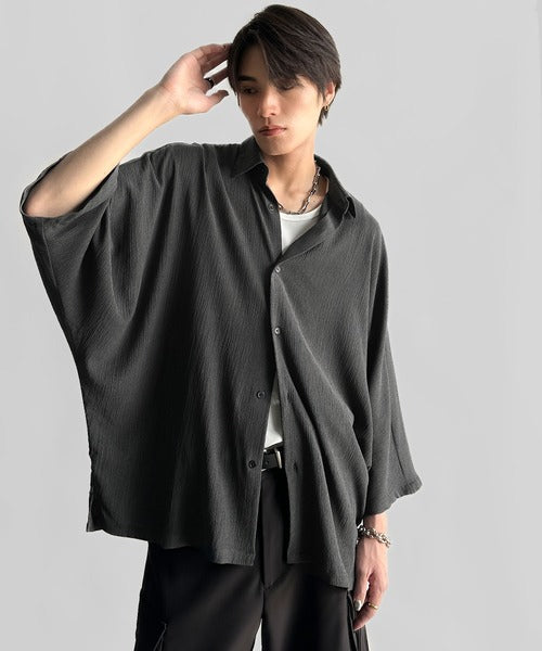 Wrinklefinish Dolman Sleeve Shirt／リンクル加工ドレープドルマンシャツ co1150009