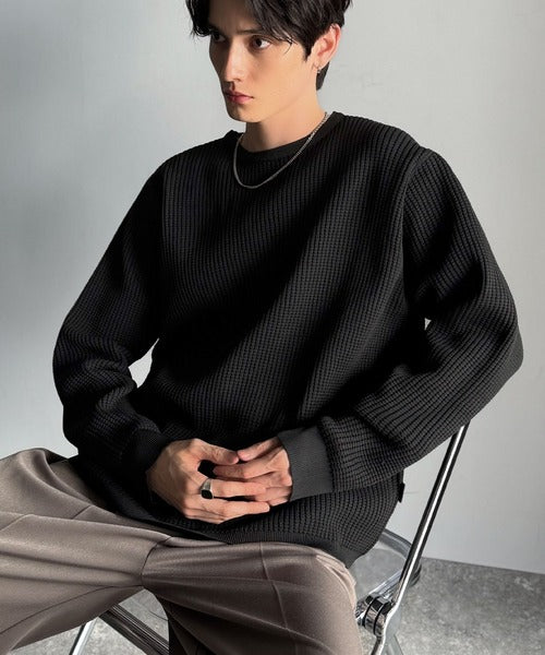 【Classical Origin】「ベーシックの必需品。」サーマルクルーネックニット/Thermal Crew Neck Knit ao1260480
