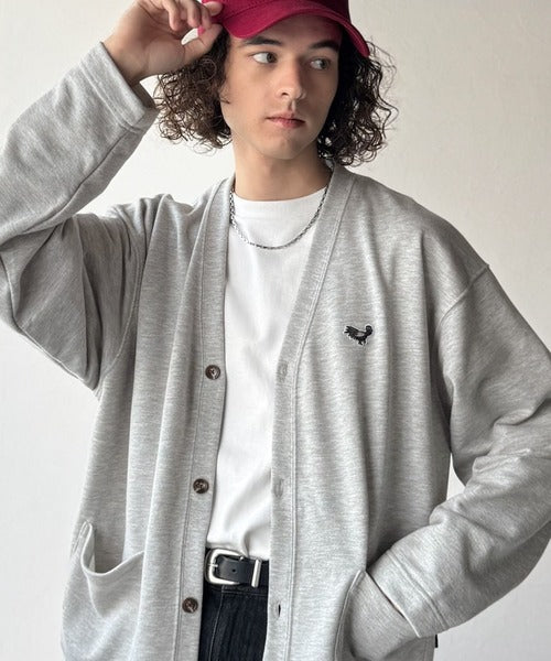 【Classical Origin】「シンプルって奥深い。」刺繍入りスウェットカーディガン（長袖）／Embroidered Design Sweat Cardigan co1150064