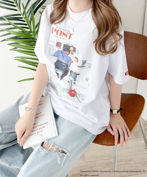 『THE SATURDAY EVENING POST』×クラシカルエルフ 別注グラフィックTシャツ【Runaway】 ce1260278