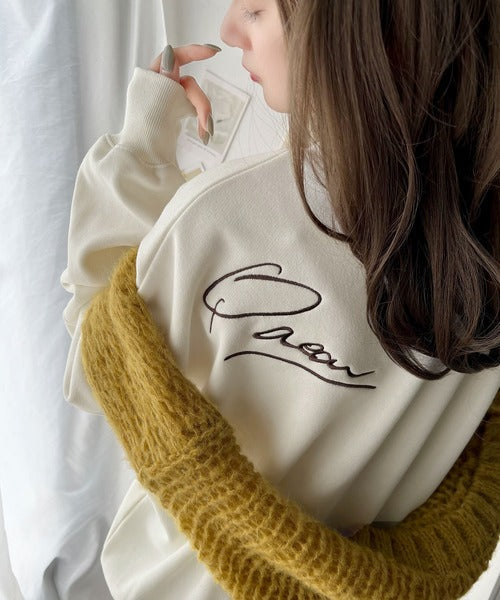 シーズンムード漂う。バック刺繍ロゴ裏起毛スウェットプルオーバー ce1260248