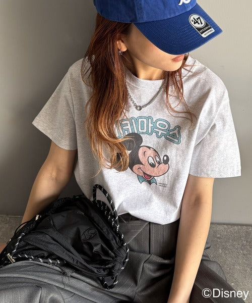 韓国風が今っぽい。ディズニーキャラクターデザイン半袖Tシャツ ce1330036