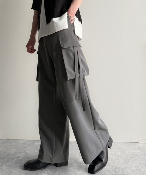 Big Pocket Parachute Wide Trousers／ビッグポケット付パラシュートワイドスラックス co1150004