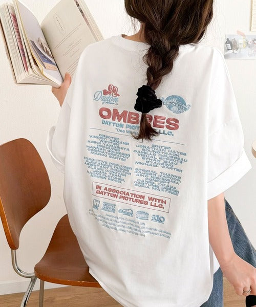 《JaVaジャバコラボ》お洒落見え抜群。大人カジュアルなゆったり半袖T。バック刺繍ビッグTEE（半袖） jv1260550