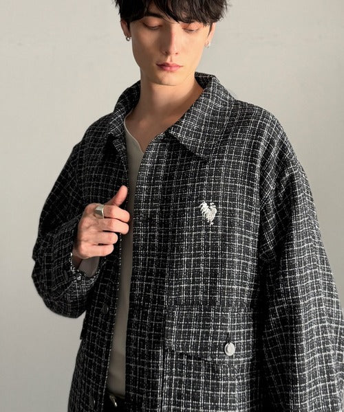 【Classical Origin】「今季トレンド。」ツイード素材ショート丈ジャケット／Tweed Short Jacket co1150060