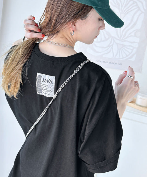 【JaVa ジャバコラボ】トレンドスタイル即完成!レイヤード風チュールコンビTシャツワンピース jv1260364