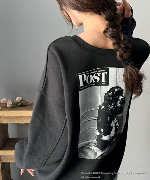 『THE SATURDAY EVENING POST』前後2way裏起毛プルオーバー【Bad Dog, Butch】 ce1260308