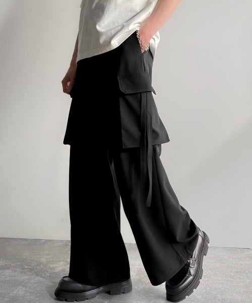 Big Pocket Parachute Wide Trousers／ビッグポケット付パラシュートワイドスラックス co1150004