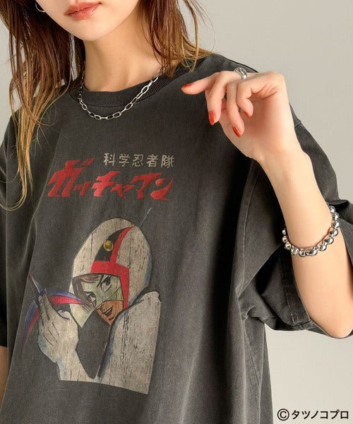 【タツノコプロ】時代を超えたレトロモード。前後2wayガッチャマンクラシカルエルフオリジナルTシャツ cm1330008