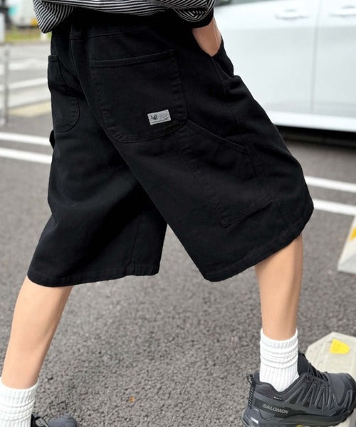 「新定番ハーフデニム。」ベルトデザイン ペインター ハーフデニムパンツ／Belted Design Painter Half Denim Pants co1150029
