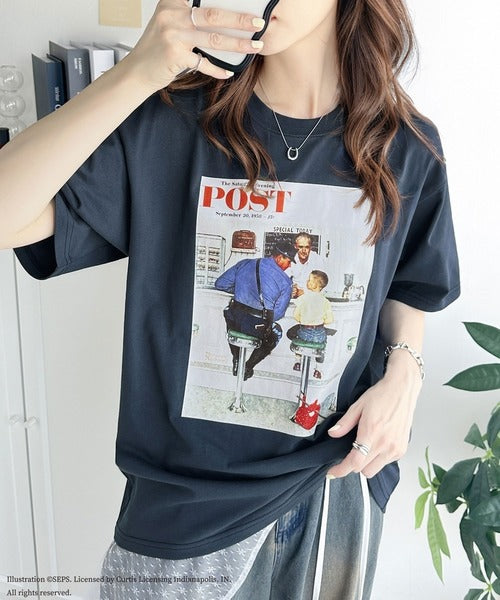 『THE SATURDAY EVENING POST』×クラシカルエルフ 別注グラフィックTシャツ【Runaway】 ce1260278