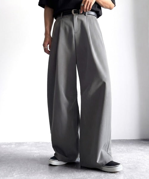 【Classical Origin】「進化系ベーシック。」セミカーブライン ワンタックスラックス／Curved Line One-Tuck Slacks co0780001