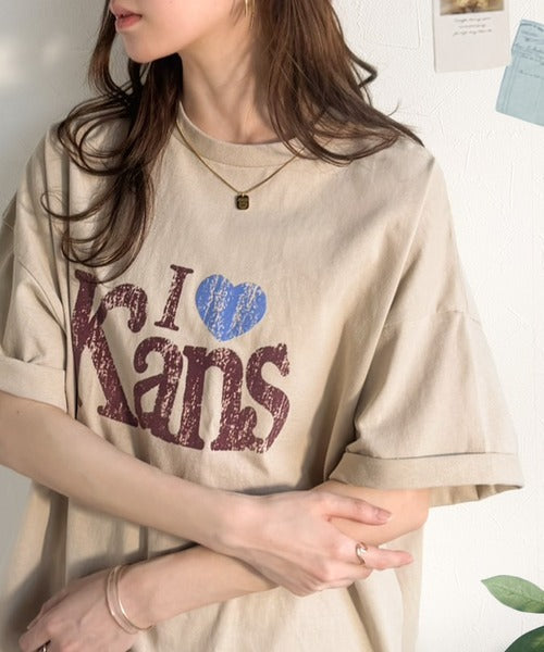 《JaVaジャバコラボ》大人カジュアルにちょうどいい。綿100％ ヴィンテージ風ハートTシャツ jv1050369