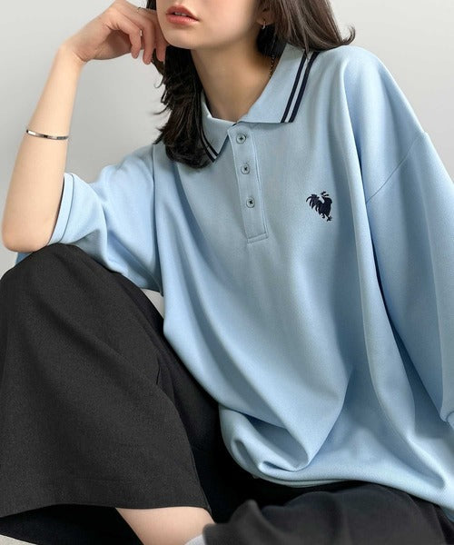 「洗練を纏う、上質な日常。」刺繍入りハイクオリティダブルフェイス素材ポロシャツ／Embroidered High-Quality Double Face Polo co1150026